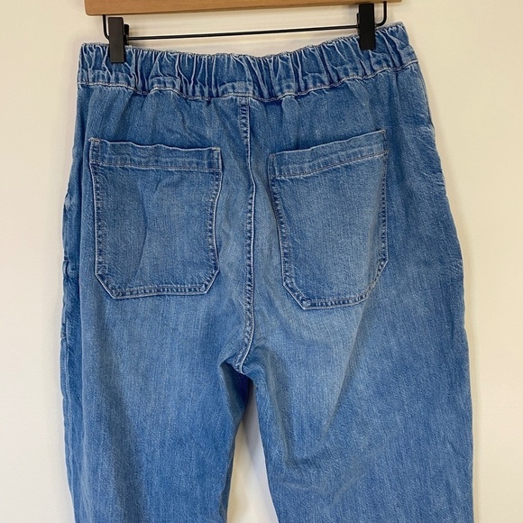 Veronica Beard Jeans Light Wash Arya Straight High Rise Large Pocket - Picture 4 of 6